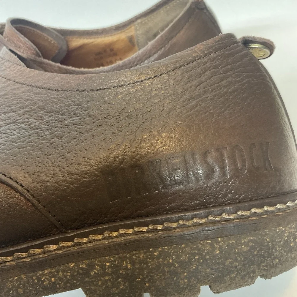 Birkenstock Mens Oxford Leather Size‎ 42 US Size 9 Timmins Brown  Lace Up EUC